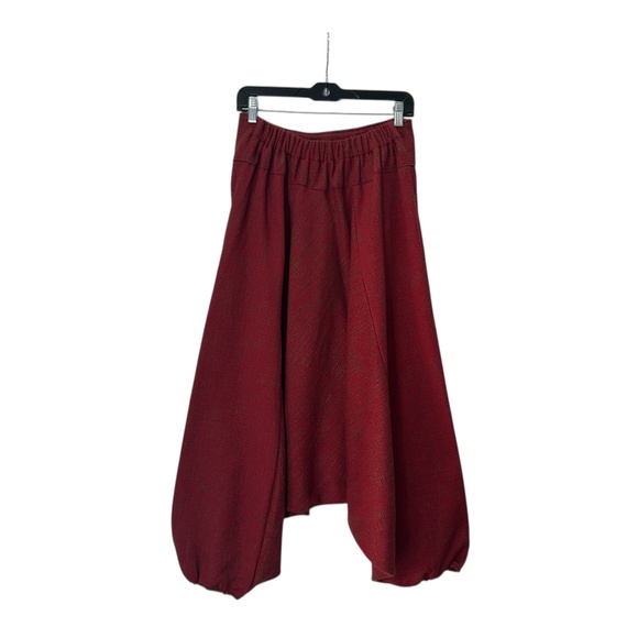 Emmanuel Red Harem Crotch Drop Pants Size Medium(No Size Tag) - Picture 5 of 9